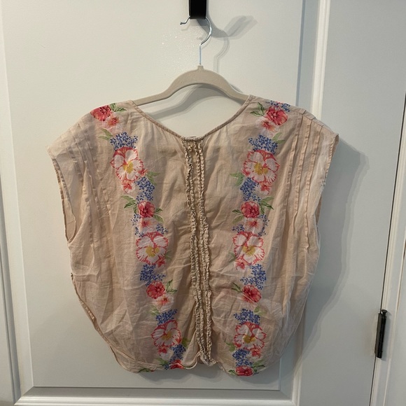 Free People REVOLVE Gardenia Floral Bohemian Lightweight Blouse - Picture 10 of 16